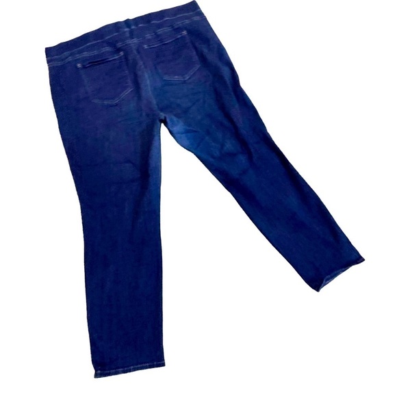 NYDJ dark Wash pull on cropped stretch denim high waisted 12 inch rise jeans 22W - Picture 2 of 7